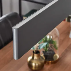 Suspension Brun Led Anthracite, 2 Lumieres, Telecommandes