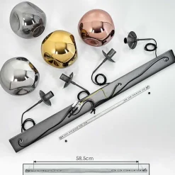 Suspension Cabreiro Anthracite, 4 Lumieres