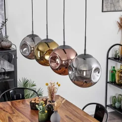 Suspension Cabreiro Anthracite, 4 Lumieres