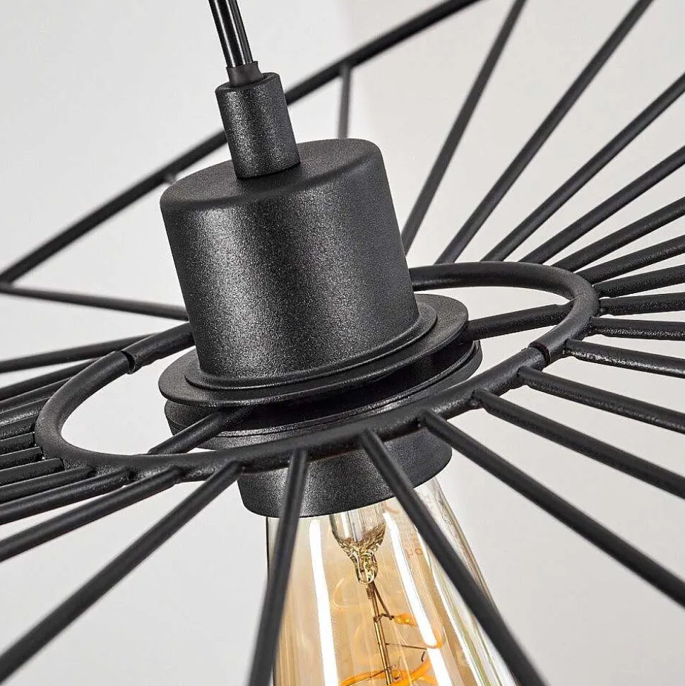 Suspension Cacor Noir, 1 Lumiere