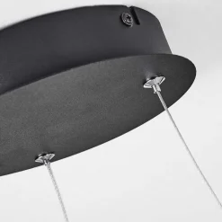 Suspension Calcium Led Noir, 1 Lumiere