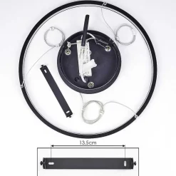 Suspension Calcium Led Noir, 1 Lumiere