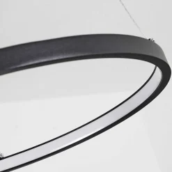 Suspension Calcium Led Noir, 1 Lumiere