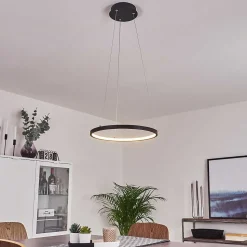 Suspension Calcium Led Noir, 1 Lumiere