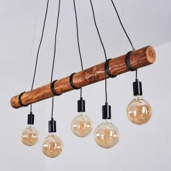 Suspension Canedo Brun, Noir, 5 Lumieres