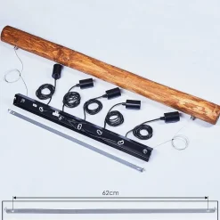 Suspension Canedo Brun, Noir, 5 Lumieres