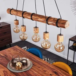 Suspension Canedo Brun, Noir, 5 Lumieres