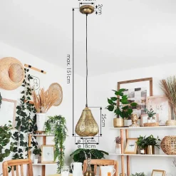 Suspension Cassis Vieux Laiton, 1 Lumiere