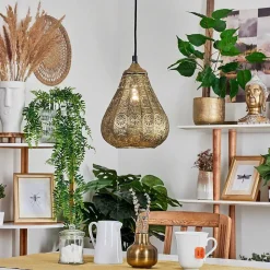 Suspension Cassis Vieux Laiton, 1 Lumiere