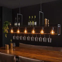 Suspension Decorate Anthracite, 6 Lumieres