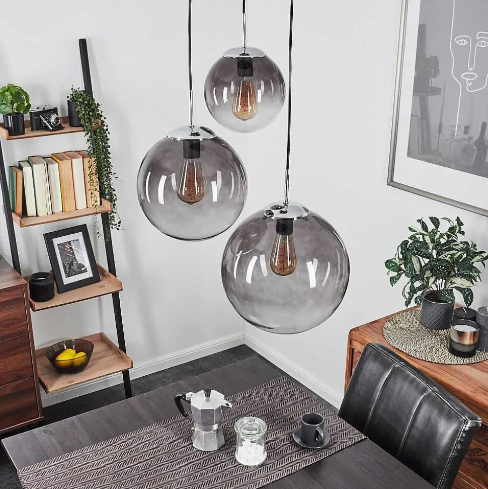 Suspension Degevos Gris, 3 Lumieres