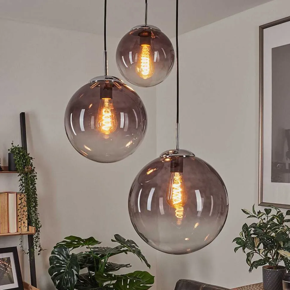 Suspension Degevos Gris, 3 Lumieres