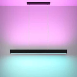 Suspension Eglo Andreas-Z Led Noir, 2 Lumieres, Changeur De Couleurs