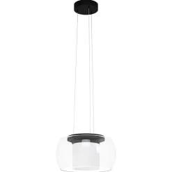 Suspension Eglo Briaglia Led Noir, 1 Lumiere, Changeur De Couleurs