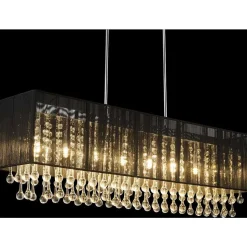 Suspension Globo Bagana Led Chrome, 8 Lumieres