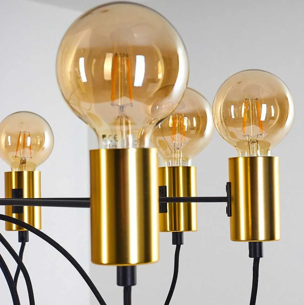 Suspension Gnarp Noir Dore, 8 Lumieres