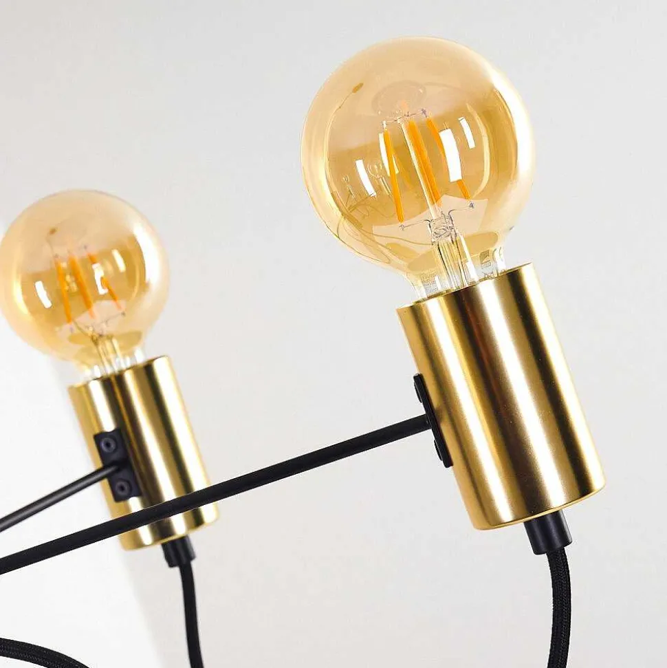 Suspension Gnarp Noir Dore, 5 Lumieres