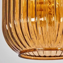 Suspension Goldenville Laiton, Noir, 4 Lumieres