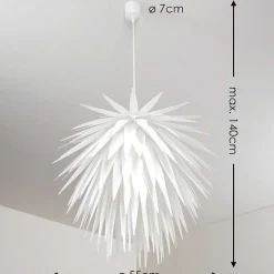 Suspension Grinder Blanc, 1 Lumiere