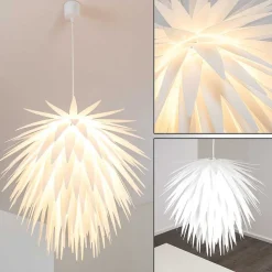 Suspension Grinder Blanc, 1 Lumiere