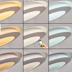 Suspension Ittingen Led Blanc, 1 Lumiere, Changeur De Couleurs