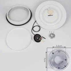 Suspension Ittingen Led Noir, 1 Lumiere, Changeur De Couleurs