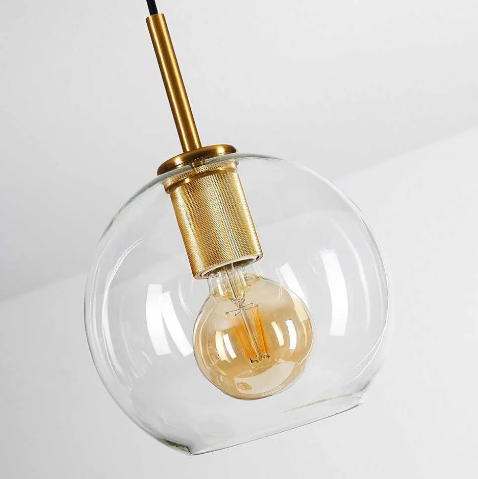 Suspension Karo Laiton, Noir, 3 Lumieres