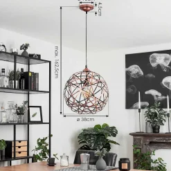 Suspension Kefikon Cuivre, 1 Lumiere