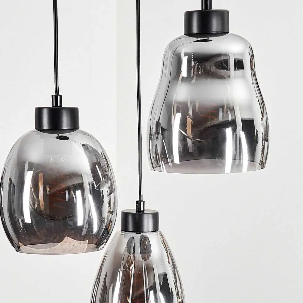 Suspension Kenong Fume, Noir, 3 Lumieres