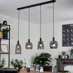 Suspension Kenong Noir, 4 Lumieres