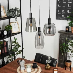 Suspension Kenong Noir, 3 Lumieres