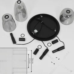 Suspension Kenong Noir, 3 Lumieres