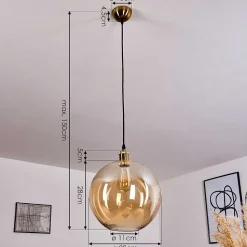 Suspension Lololo Laiton, 1 Lumiere