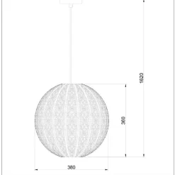 Suspension Lucide Tahar Noir, 1 Lumiere