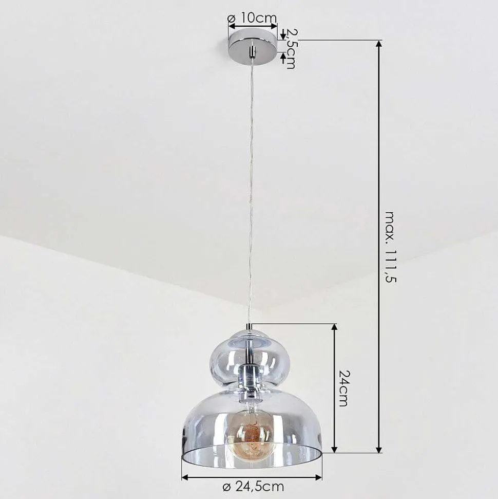 Suspension Malvaglia Chrome, 1 Lumiere
