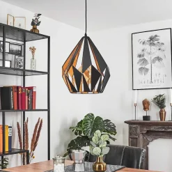 Suspension Marang Noir, Argente, 1 Lumiere