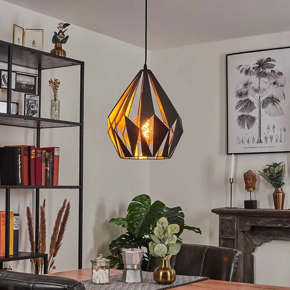 Suspension Marang Noir, Argente, 1 Lumiere