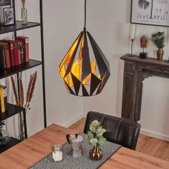 Suspension Marang Noir, Argente, 1 Lumiere