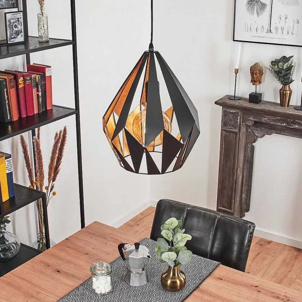 Suspension Marang Noir, Argente, 1 Lumiere