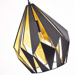 Suspension Marang Noir Dore, 1 Lumiere