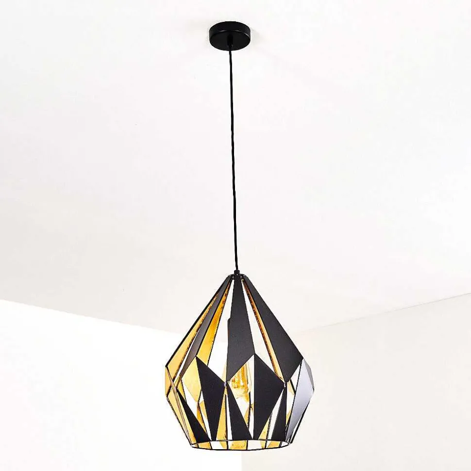 Suspension Marang Noir Dore, 1 Lumiere