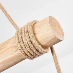 Suspension Mechaico Ecru, Noir, 4 Lumieres