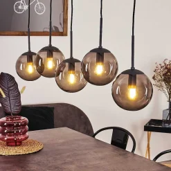 Suspension Mesas Noir, 5 Lumieres