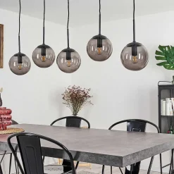 Suspension Mesas Noir, 5 Lumieres