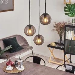 Suspension Mesas Noir, 3 Lumieres