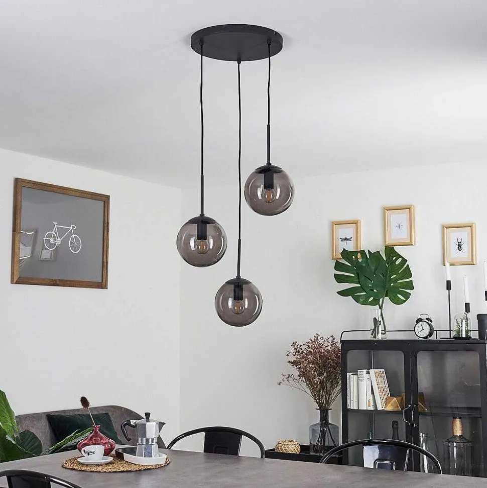 Suspension Mesas Noir, 3 Lumieres