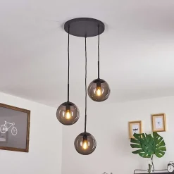 Suspension Mesas Noir, 3 Lumieres