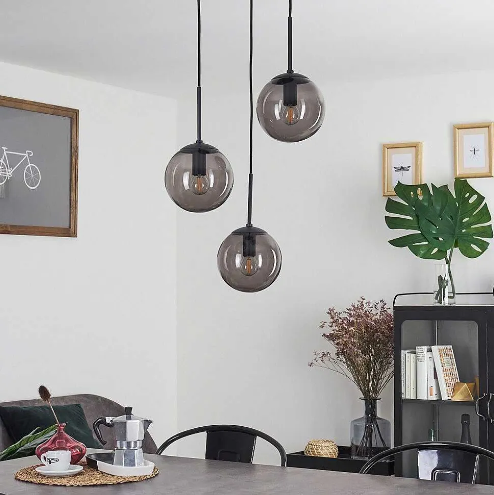 Suspension Mesas Noir, 3 Lumieres