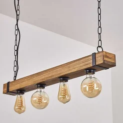 Suspension Montgomery Ecru, Noir, 4 Lumieres