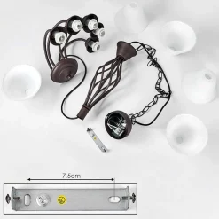 Suspension Mosquerito Rouille, 5 Lumieres